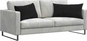 vidaXL Μαξιλάρι Καναπέ 2 τμχ. Βελούδο Μαύρο 80 x 40 cm