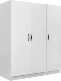 Ντουλάπα ρούχων Victoria Megapap τρίφυλλη χρώμα λευκό 150x60x181εκ.