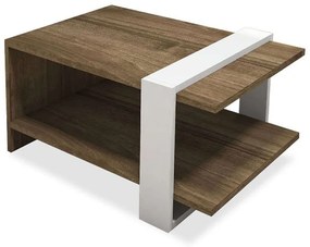 Τραπέζι Σαλονιού Cave 120-000044 80x50x35cm Walnut-White