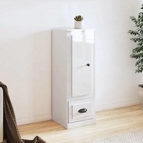 vidaXL Ντουλάπι Γυαλιστερό λευκό 36x35,5x103,5 από Επεξεργασμένο Ξύλο