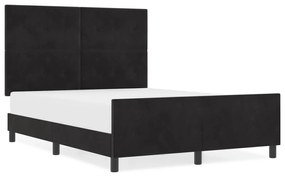 vidaXL Βελουδένιο Κρεβάτι  Μαύρο 160x200 εκ