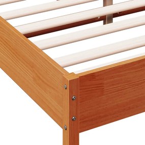 vidaXL Σκελετός Κρεβ. Χωρίς Στρώμα Καφέ Κεριού 150x200 εκ Μασίφ Πεύκο