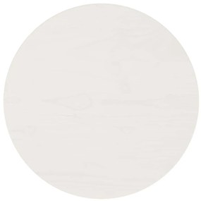 vidaXL Επιφάνεια Τραπεζιού Λευκή Ø40 x 2,5 εκ. από Μασίφ Ξύλο Πεύκου