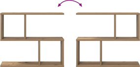 vidaXL Ράφι Τοίχου Artisan Δρυς 60 x 12 x 50,5 εκ Επεξεργασμένο Ξύλο