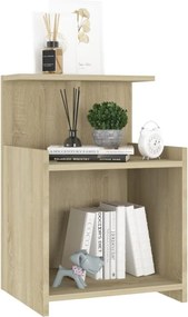 vidaXL Κομοδίνα 2 τεμ. Sonoma Δρυς 40 x 35 x 60 εκ. από Επεξ. Ξύλο