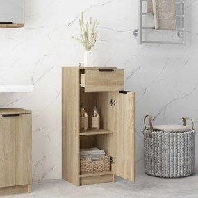 vidaXL Ντουλάπι Μπάνιου Sonoma Δρυς 32x33,5x90 εκ. Επεξεργασμένο Ξύλο