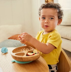 Πιάτο Bamboo Με Χωρίσματατα Munchkin Bamboo Divided Plate