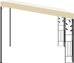 vidaXL Κιόσκι Επιτοίχιο Κρεμ 3 x 3 x 2,5 μ.