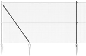 vidaXL Welded Wire Fence με 13 άγκυρες Γκρι 1.5x50 μ Χάλυβας