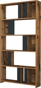 Βιβλιοθήκη Καρυδί / Ανθρακί FLIFLOR 90x20x180