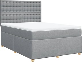 vidaXL Κρεβάτι Boxspring με Στρώμα Αν. Πράσινο 160x200εκ Υφασμάτινο