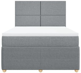 vidaXL Κρεβάτι Boxspring με Στρώμα Αν. Πράσινο 160x200εκ Υφασμάτινο