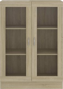 vidaXL Βιτρίνα Χρώμα Sonoma Δρυς 82,5 x 30,5 x 115 εκ. Επεξ. Ξύλο