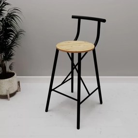 Stewehome Σκαμπό μπαρ για κουζίνα και μπαρ δρυς 64x86 cm