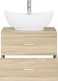 vidaXL Σετ Επίπλων Μπάνιου Sonoma Δρυς Επεξεργασμένο Ξύλο