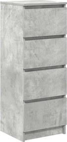 vidaXL Ντουλάπι Γκρι Σκυροδέματος 37,5x35x99 εκ. Επεξεργασμένο Ξύλο