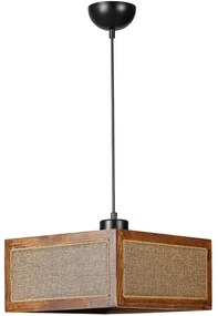 Φωτιστικό Οροφής Kumsal 941RTN1173 26x26x70cm 1xE27 40W Beige-Walnut Opviq