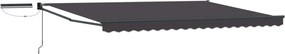vidaXL Ηλεκτρικό Αναδιπλούμενο Σκίαστρο Ανθρακί 5 x 3 m