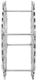 vidaXL Ράφι κρασιού Ασημί 15.4x5.5x15.4 ίντσες Αλουμίνιο