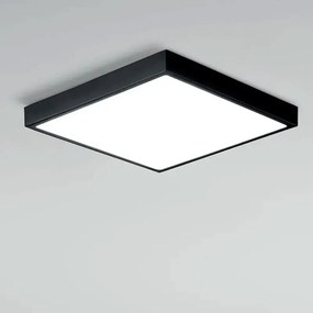 Φωτιστικό Οροφής - Πλαφονιέρα LED-Domo-Q24-NER CCT 2,4x24x24cm Black Intec Aluminum,Acrylic