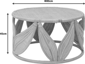 Σαλόνι Ytrone-Siderty σετ 2τεμ rattan σε φυσική απόχρωση 80x80x45 εκ.