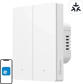 SONOFF M5-2C-80W WiFi Matter smart wall switch (2-channel, for frame)