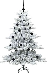 vidaXL Τεχνητό Χριστουγεννιάτικο Δέντρο με Άξονα με βάση Λευκό 150 cm