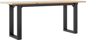 vidaXL Τραπεζάκι Σαλονιού Πλαίσιο Ο Μασίφ Πεύκο/Ατσάλι