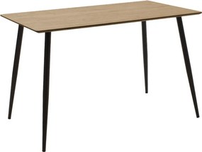 Τραπέζι "VALSE" MDF sonoma-μαύρο 140x80x76εκ
