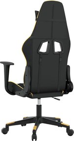 vidaXL Καρέκλα Gaming Μαύρο/Χρυσό από Συνθετικό Δέρμα