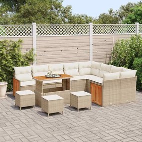 vidaXL Σετ Καναπέ Κήπου 13 pcs Μπεζ, Κρέμα 110 x 55 x 71 εκ