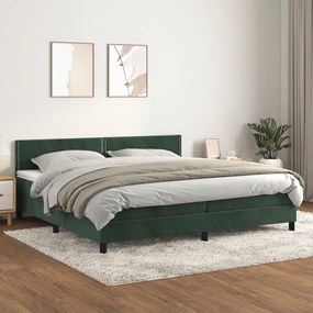 ΚΡΕΒΑΤΙ BOXSPRING ΜΕ ΣΤΡΩΜΑ ΣΚΟΥΡΟ ΠΡΑΣΙΝΟ 200X200ΕΚ. ΒΕΛΟΥΔΙΝΟ 3141266