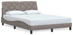 vidaXL Σκελετός Κρεβατιού Χωρίς Στρώμα Taupe 120x200 εκ. Υφασμάτινο