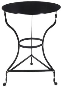 Ε8501,7 ΠΑΡΑΔΟΣΙΑΚΟ Τραπέζι - K/D - Μέταλλο Βαφή Μαύρο  Φ60x71cm, 1 Τεμάχιο