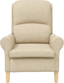 vidaXL Πολυθρόνα Κρεμ 76 x 94 x 102 εκ. Μικροΐνες