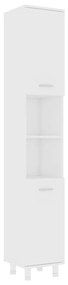 Στήλη Μπάνιου Λευκή 30 x 30 x 179 εκ. από Επεξ. Ξύλο - Λευκό