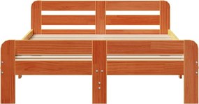 vidaXL Σκελετός Κρεβ. Χωρίς Στρώμα Καφέ Κεριού 200x200 εκ Μασίφ Πεύκο