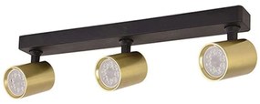 Φωτιστικό Οροφής - Σποτ S107 45x6x11,8cm 3xGU10 35W Black-Brass