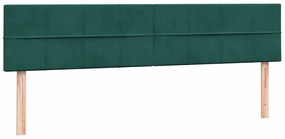 Box Spring κρεβάτι με στρώμα σκούρο πράσινο 180x220cm Βελούδινο - Πράσινο