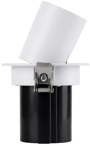 GloboStar VIRGO-S 60302 Χωνευτό LED Spot Downlight TrimLess Φ9cm 7W 910lm 36° AC 220-240V IP20 Φ9cm x Υ9cm - Στρόγγυλο - Λευκό με Μαύρο Κάτοπτρο - Φυσικό Λευκό 4500K - Bridgelux COB - 5 Years Warranty