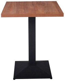 Τραπέζι Marco ΕΜ854 60x60x74cm Walnut-Black Μελαμίνη,Μέταλλο