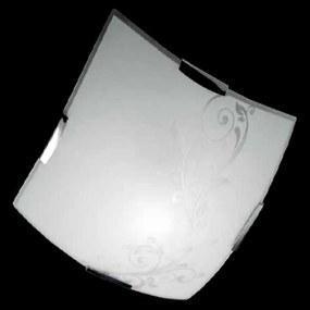 Φωτιστικό Οροφής CCR801/30 PL White - Grey Ondaluce Metal, Glass