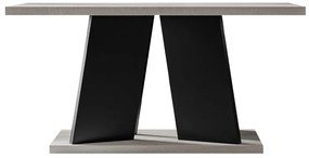 Τραπεζάκι σαλονιού Goodyear 108, Γκρι, Μαύρο, 60x70x110cm, 30 kg, Πλαστικοποιημένη μοριοσανίδα, Γωνιακό | Epipla1.gr