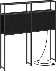 vidaXL Κεφαλάρι Αποθήκης με ράφι Μαύρη δρυς 100 cm Επεξεργασμένο ξύλο