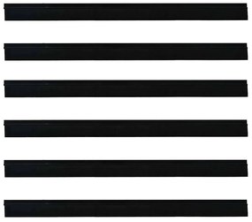 vidaXL Αυτοκόλλητες σφραγίδες πόρτας 6 pcs Μαύρο 100 cm