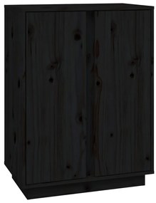 vidaXL Ντουλάπι Μαύρος 60x35x80 εκ. από Μασίφ Ξύλο Πεύκου