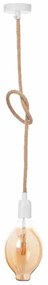 Φωτιστικό Οροφής Μονόφωτο Aca 40WRT Rope/White Matt