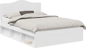 vidaXL Σκελετός Κρεβατιού Λευκό 150 x 200 cm Στερεά ξυλεία πεύκου