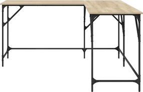 vidaXL Γραφείο Sonoma Δρυς 149 x 149 x 75 εκ. από Επεξεργασμένο Ξύλο