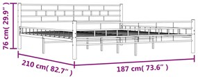 ΠΛΑΙΣΙΟ ΚΡΕΒΑΤΙΟΥ ΜΑΥΡΟ 180 X 200 ΕΚ. ΑΤΣΑΛΙΝΟ 285280